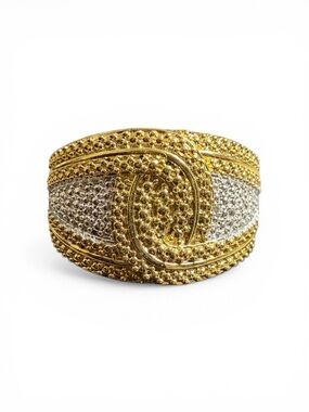 Karis Diamond Accent Size 9 Gold and Silver Two-Tone
